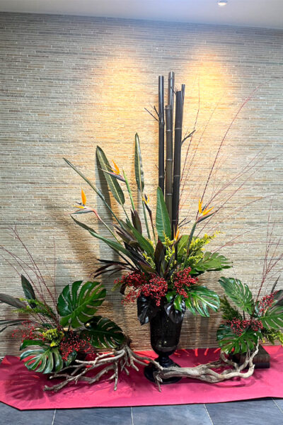 エントランスの花