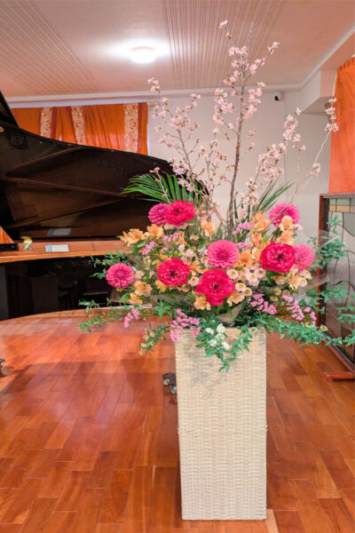 長津田　スタンド花