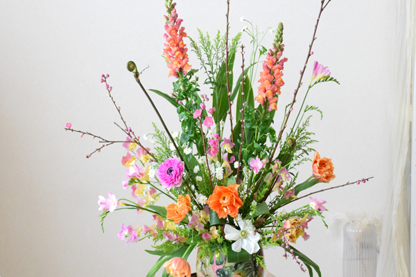 フラワーアレンジメント ピンク